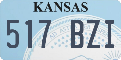KS license plate 517BZI
