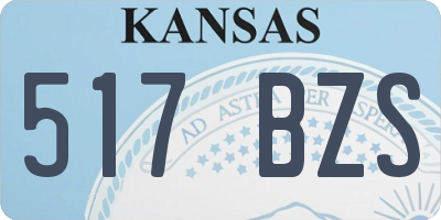 KS license plate 517BZS