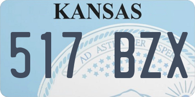 KS license plate 517BZX