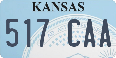KS license plate 517CAA