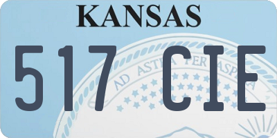 KS license plate 517CIE