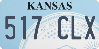 KS license plate 517CLX