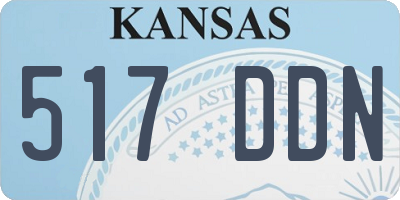 KS license plate 517DDN