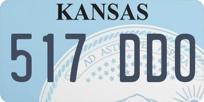 KS license plate 517DDO