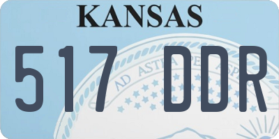 KS license plate 517DDR