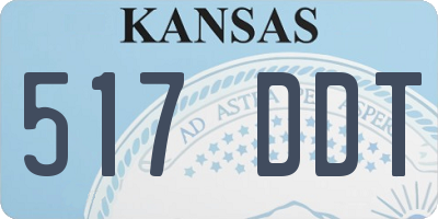 KS license plate 517DDT