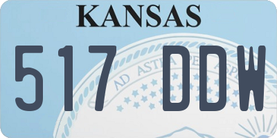 KS license plate 517DDW