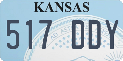 KS license plate 517DDY