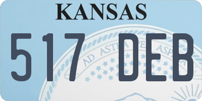 KS license plate 517DEB