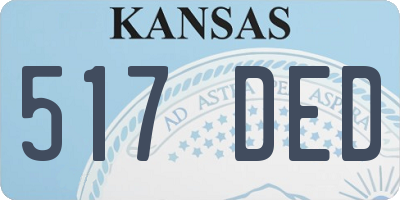 KS license plate 517DED