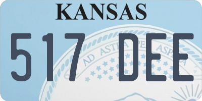 KS license plate 517DEE
