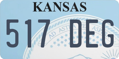 KS license plate 517DEG