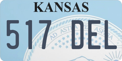 KS license plate 517DEL