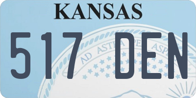KS license plate 517DEN
