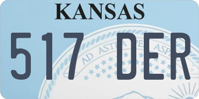 KS license plate 517DER