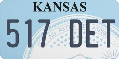 KS license plate 517DET