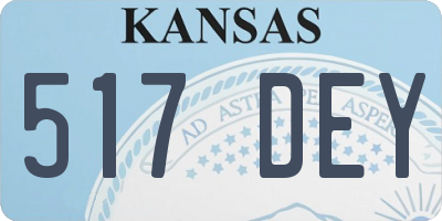 KS license plate 517DEY