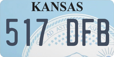 KS license plate 517DFB