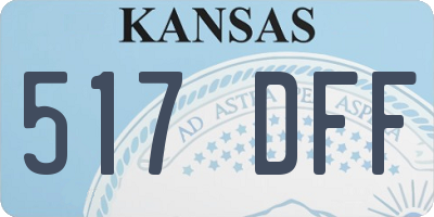 KS license plate 517DFF
