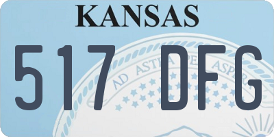 KS license plate 517DFG