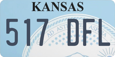 KS license plate 517DFL
