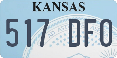 KS license plate 517DFO