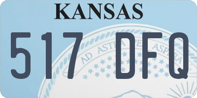 KS license plate 517DFQ