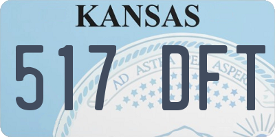 KS license plate 517DFT