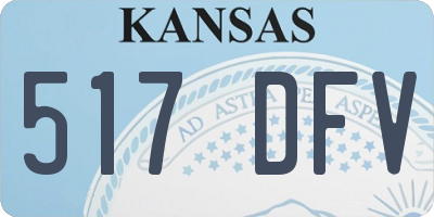 KS license plate 517DFV