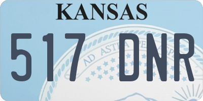 KS license plate 517DNR