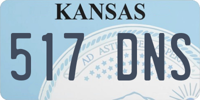 KS license plate 517DNS