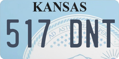 KS license plate 517DNT