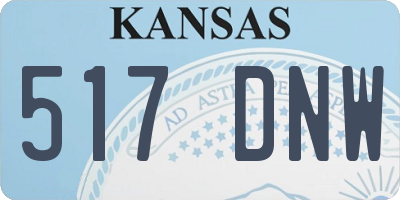 KS license plate 517DNW