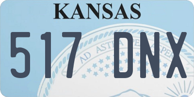 KS license plate 517DNX