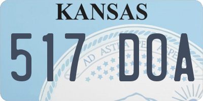 KS license plate 517DOA