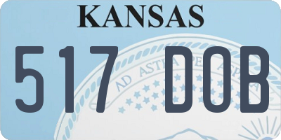 KS license plate 517DOB