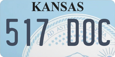 KS license plate 517DOC