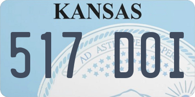 KS license plate 517DOI