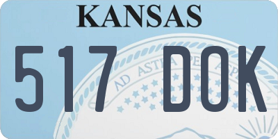 KS license plate 517DOK