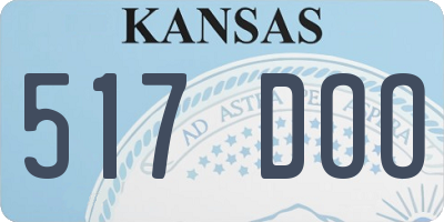 KS license plate 517DOO