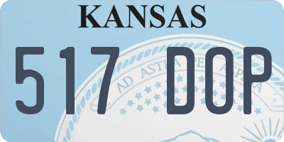 KS license plate 517DOP