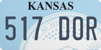KS license plate 517DOR