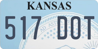 KS license plate 517DOT