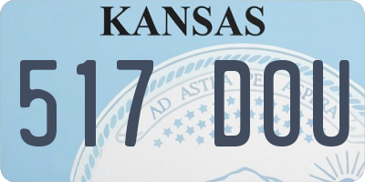 KS license plate 517DOU