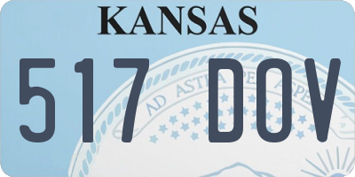 KS license plate 517DOV