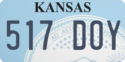 KS license plate 517DOY