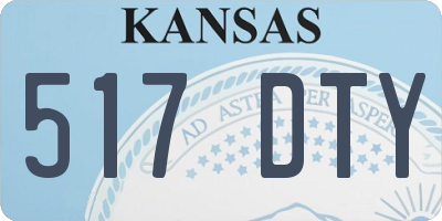KS license plate 517DTY