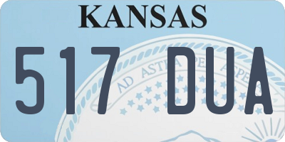 KS license plate 517DUA