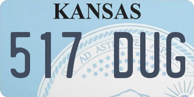 KS license plate 517DUG