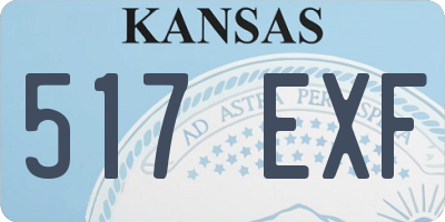 KS license plate 517EXF